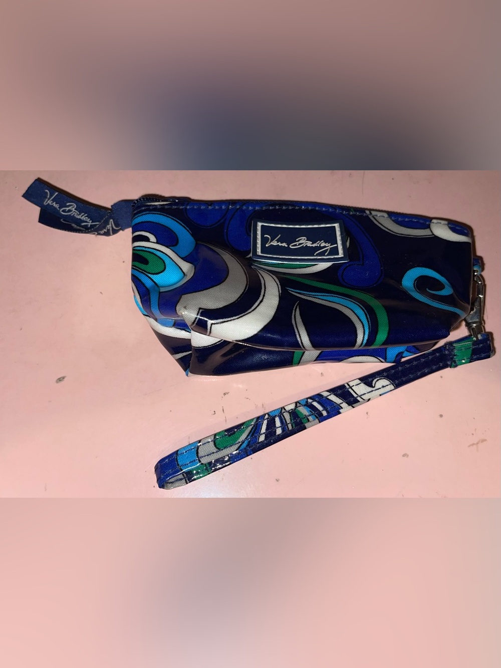 Vera Bradley “Mediterranean Blue” (Fall, 2008) Wristlet Pouch - 6”